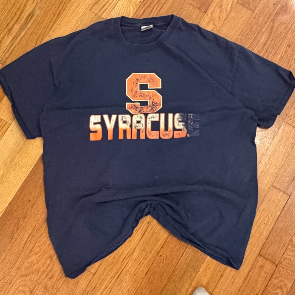 Gildan Navy and Orange Syracuse Tee